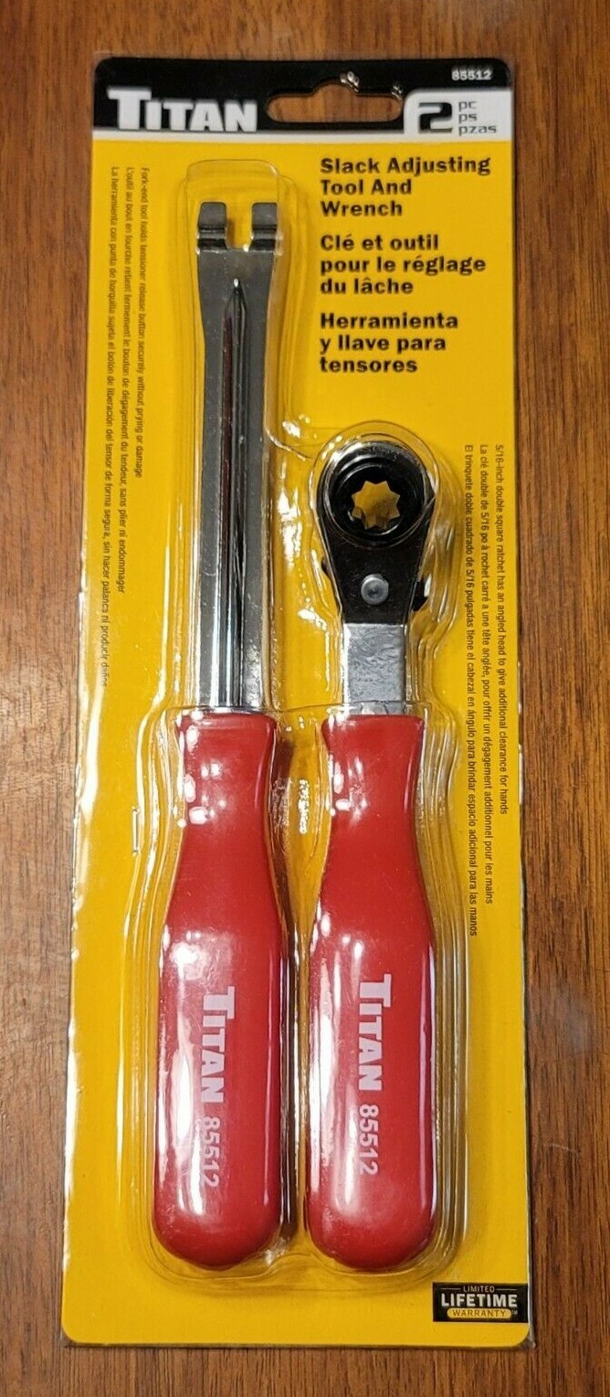 Titan Heavy Duty Truck Meritor Air Brake Slack Adjuster Adjusting Tool Set 85512
