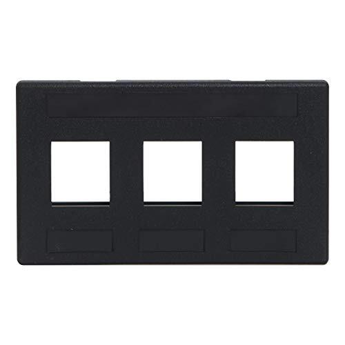 ICC 3-Port Furniture Faceplate IC107FM3BK
