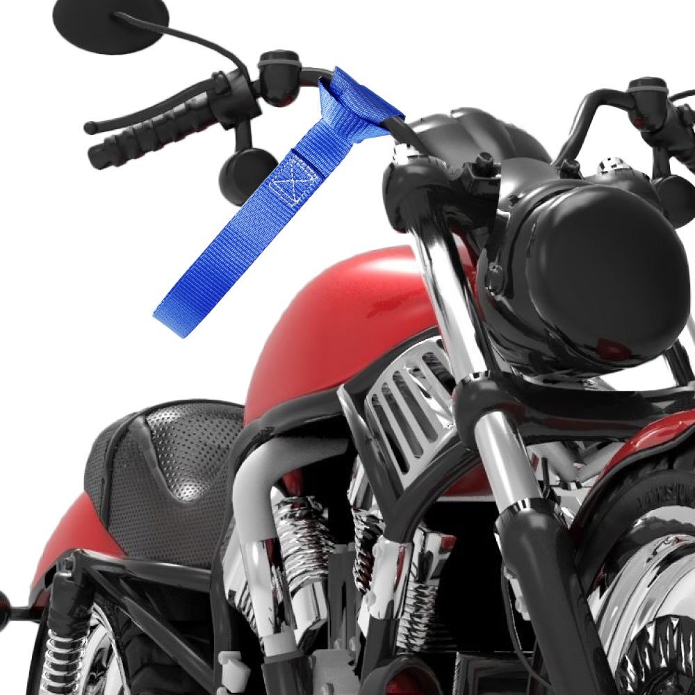 6 Pack Soft Loop Tie Down Straps for Motorcycle Snowmobile Towing Cargo ATV UTV
