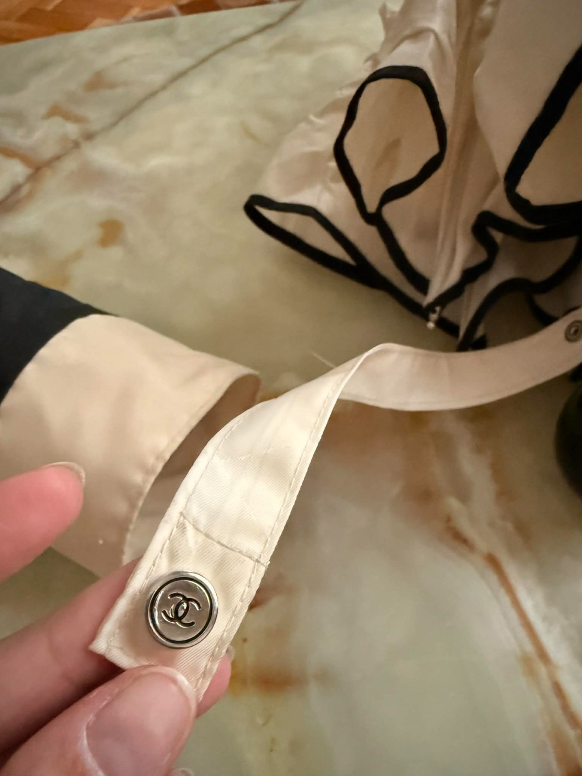 Rare vintage authentic Chanel umbrella – chic statement piece