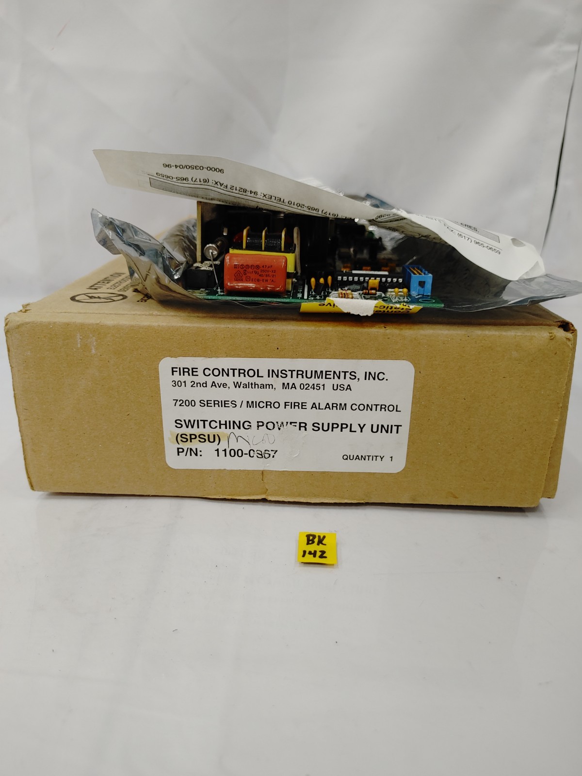 Fire Control Instruments 1120-0570 SPSU Switching Power Supply IN WRONG BOX*