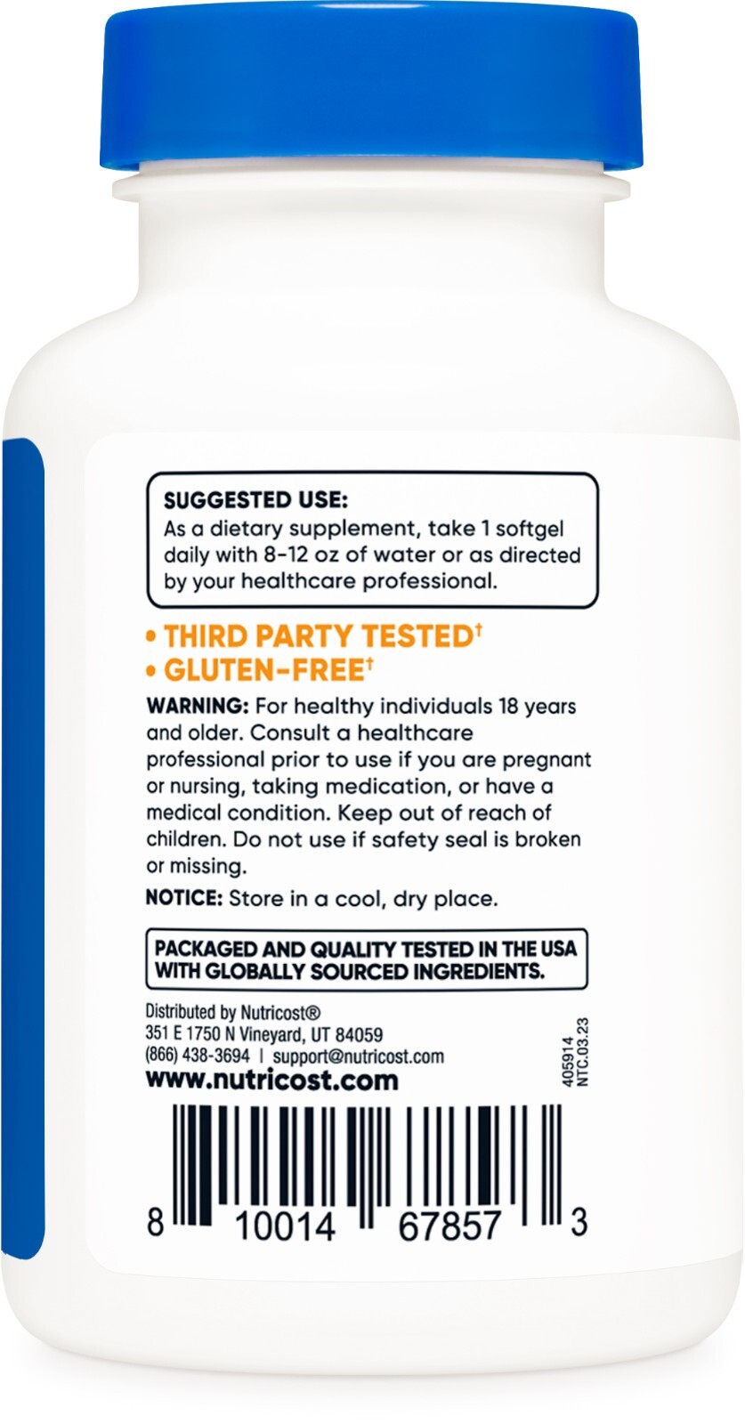 Nutricost CoQ10 100mg, 120 Softgels, Non-GMO (Coenzyme Q10)