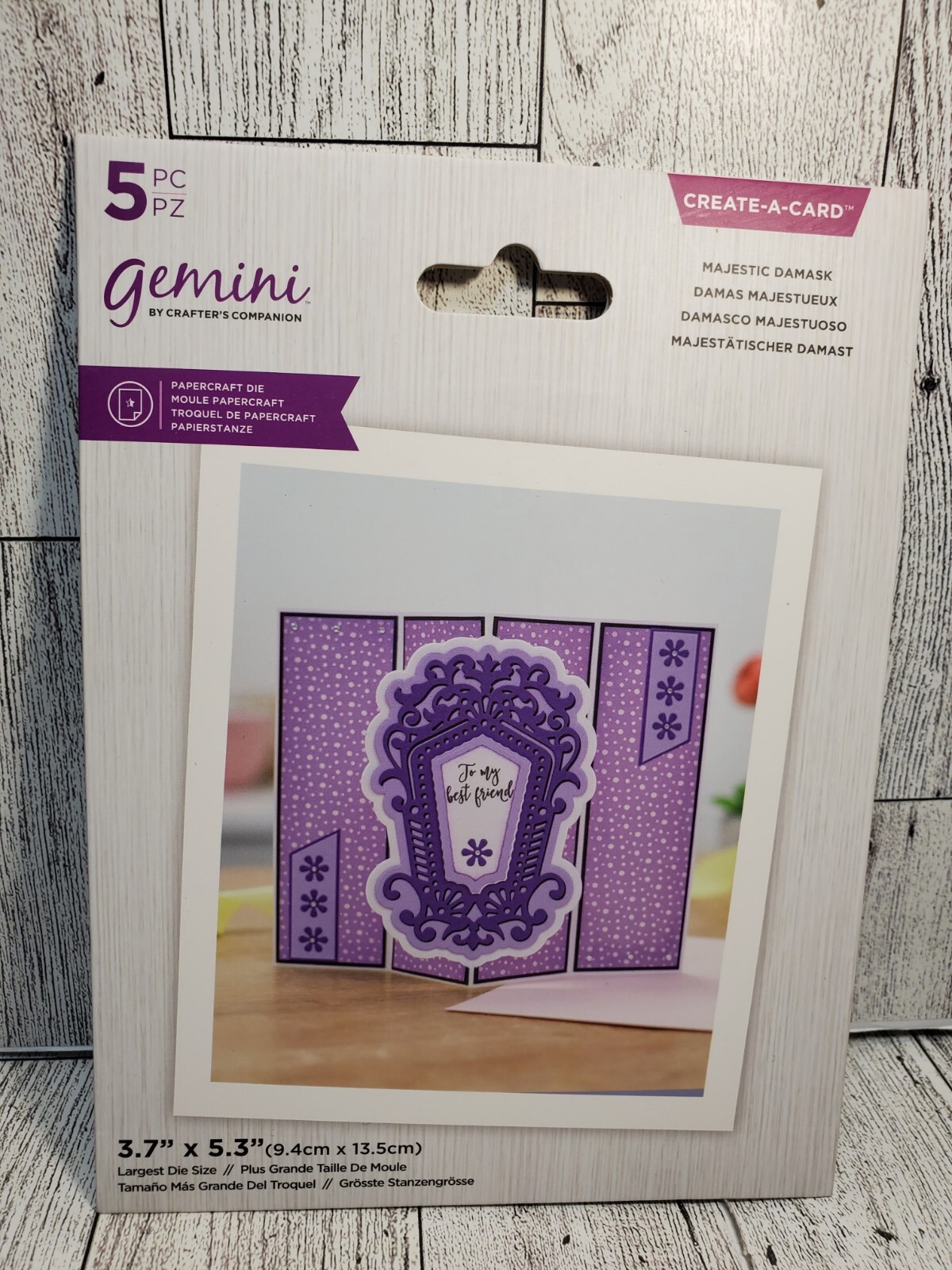 CC3 Crafter's Companion Majestic Damask Create A Card die New