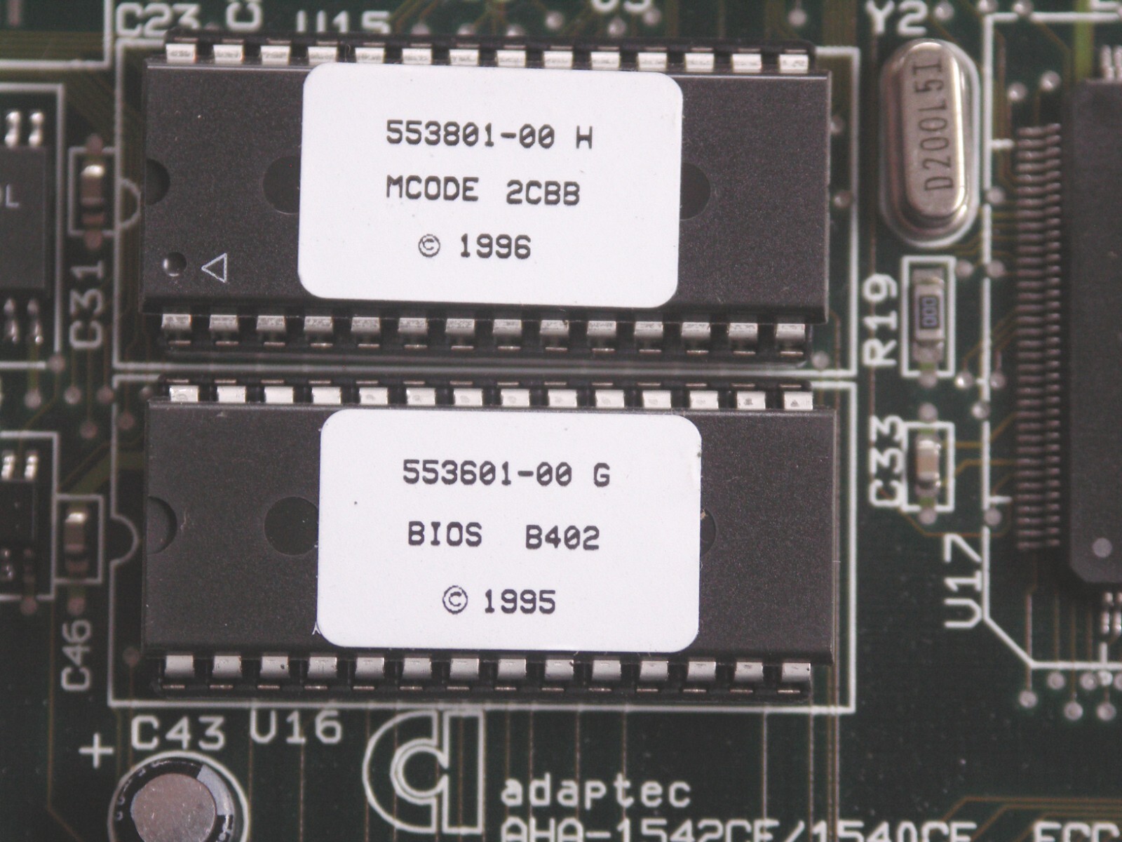 Adaptec AHA-1540-CF 50pin 16bit SCSI ISA Controller working pull