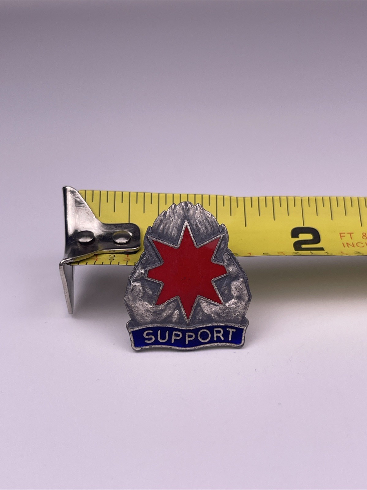 U.S. Military 172nd Support Battalion DI DUI Insignia Crest Pin Clutch SUPPORT