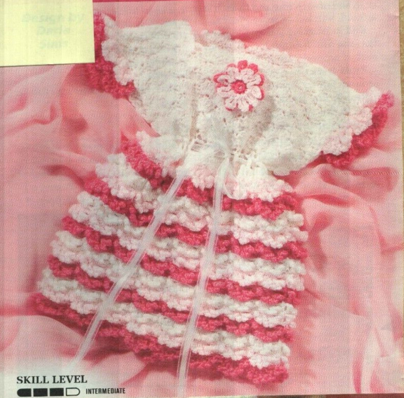 COTTON CANDY DRESS 3 CHILD SIZES DIGEST SIZE CROCHET PATTERN INSTRUCTIONS