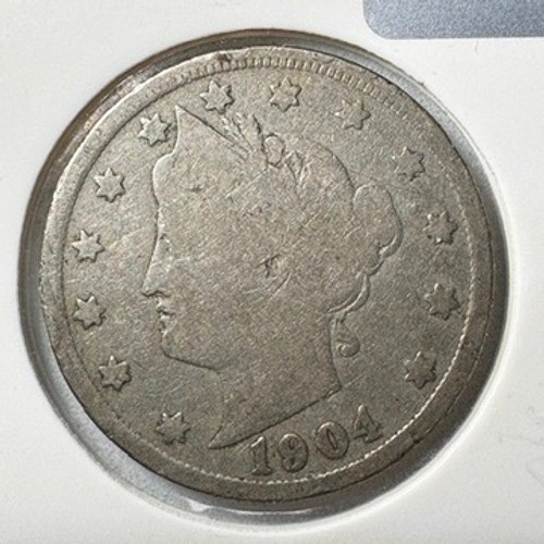 1904 Liberty Head V Nickel Coin Collectible United States Coin