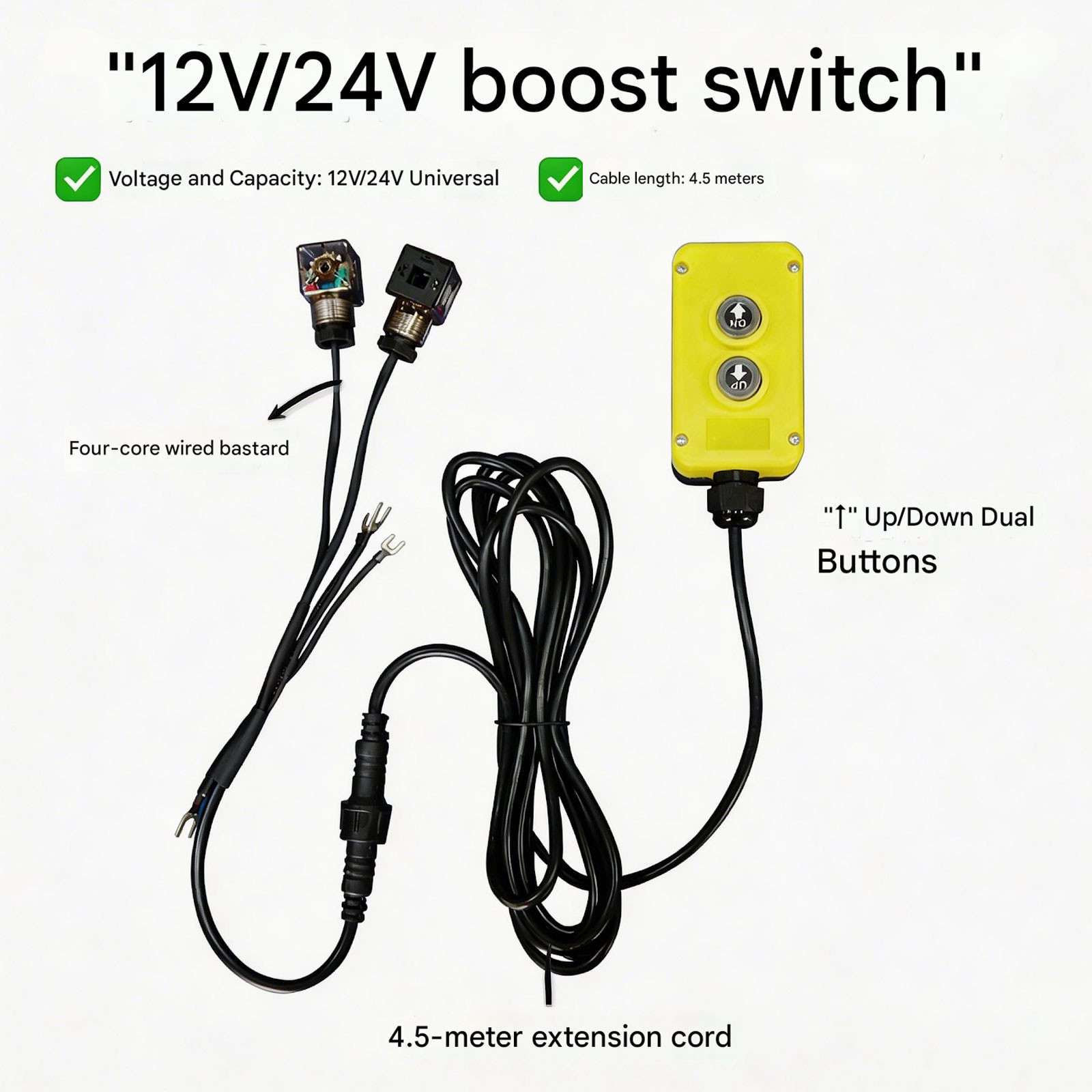 KTI Two Button Pendant Hydraulic Dump Trailer Controller - Power UP & DOWNDyIN