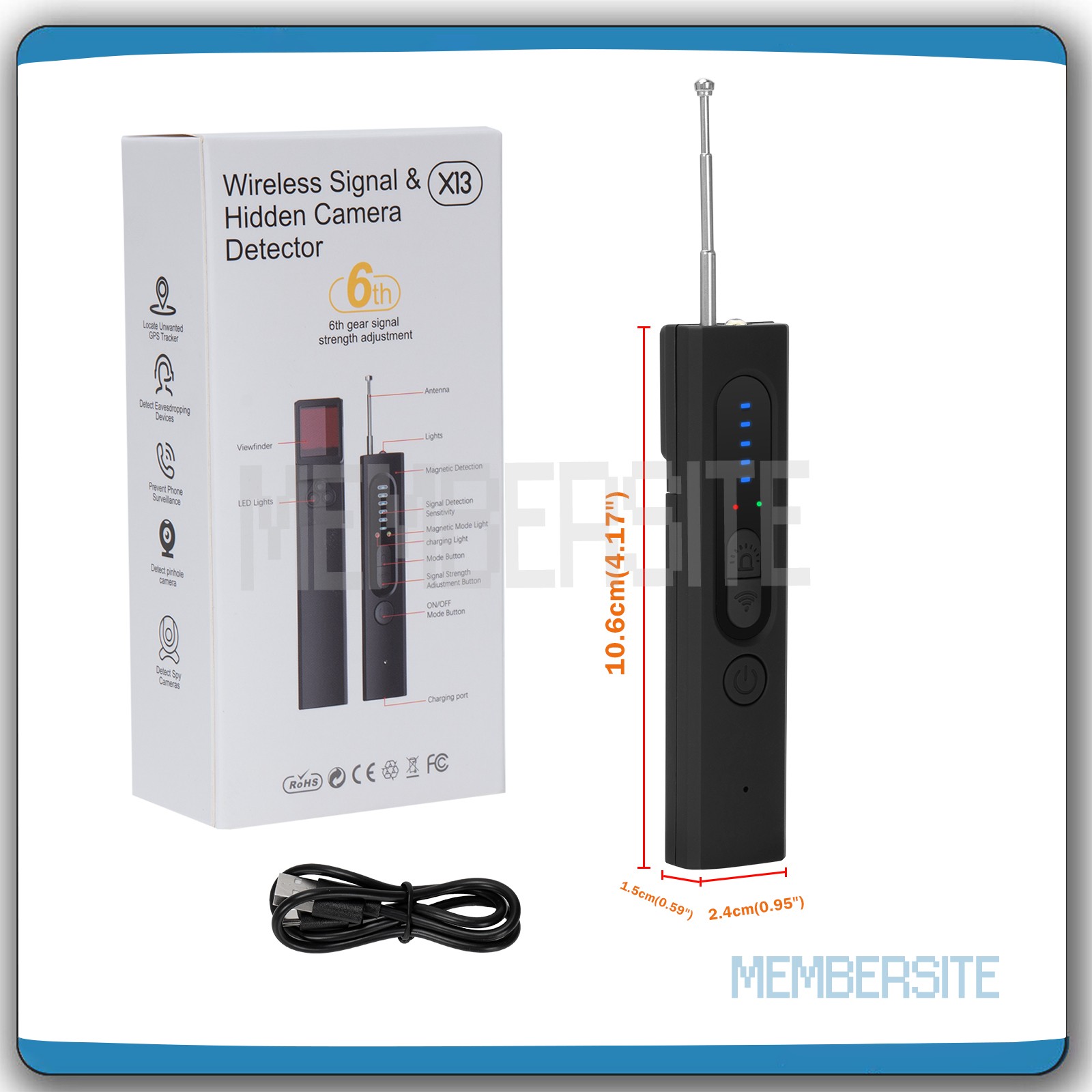 Car Camera Detector GPS Tracker Anti Tracking Bug Finder Scanner Device Hotel US