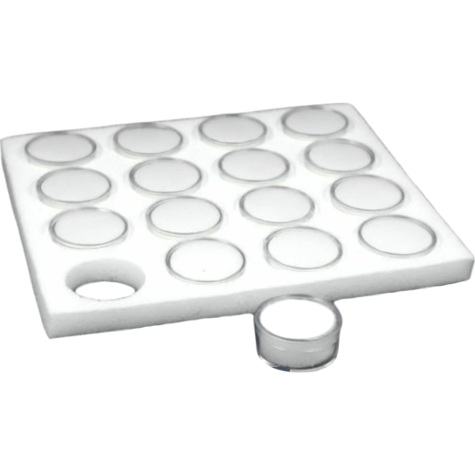 2 16 White Gem Jars Display Inserts & Stackable Tray