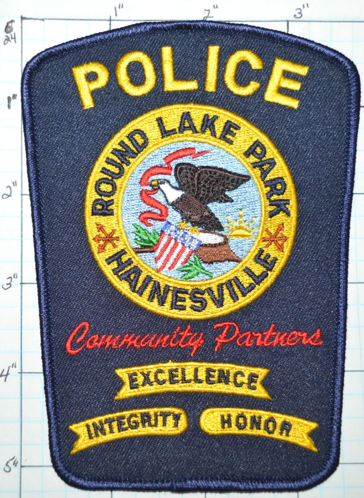 ILLINOIS, ROUND LAKE PARK HAINESVILLE POLICE DEPT PATCH