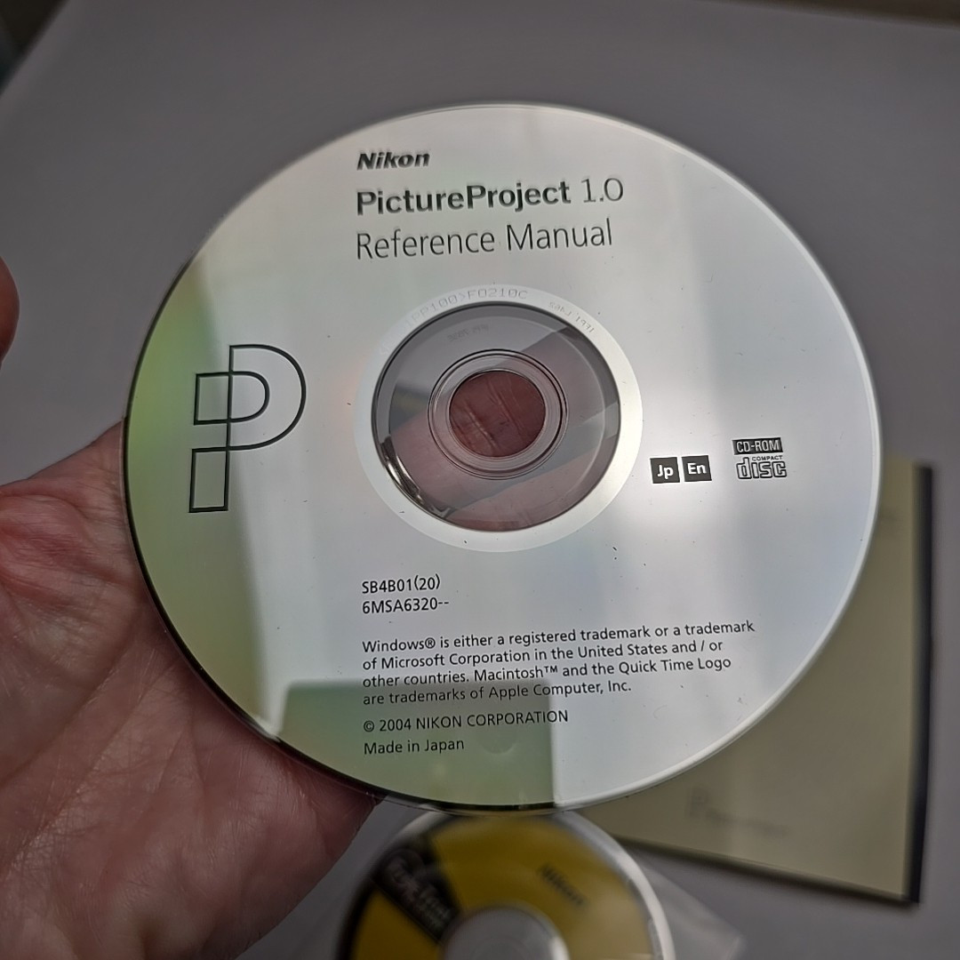 Nikon PictureProject Picture Project 1.0 CaptureCD-ROM Windows Mac NSA Software