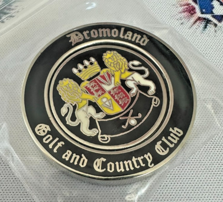 Dromoland Castle Golf Club Magnetic Ball Marker w/Insert - Mint Condition