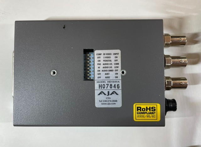 AJA HD10AVA HD/SD Analog/Digital Mini-converter with power supply and cables