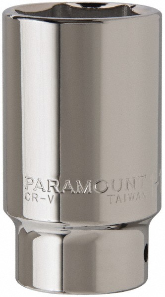 Paramount 1-1/2", 3/4" Drive, Deep Hand Socket 6 Points, 3-1/2" OAL, Steel, C...
