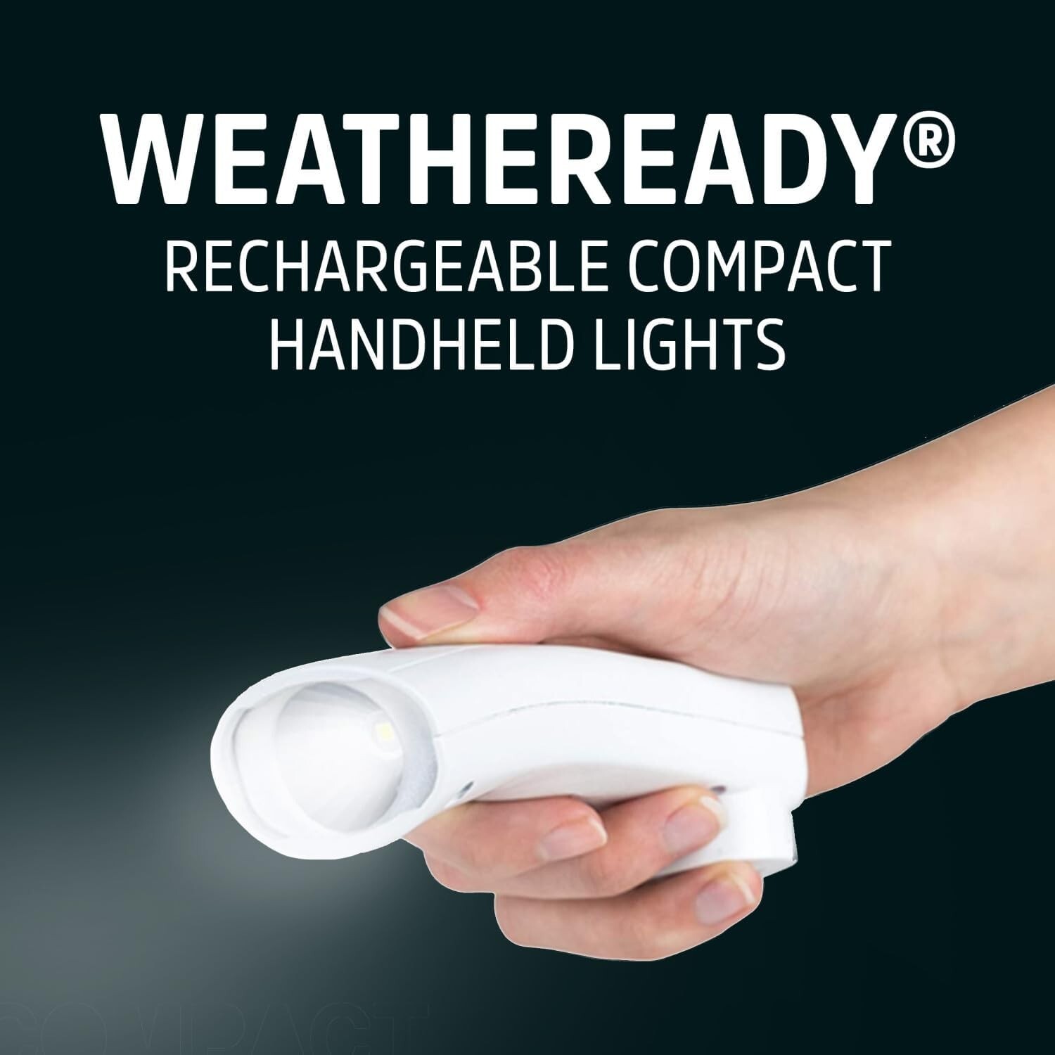 3-Pack Weatheready Rechargeable LED Handheld Lights for Emergency Preparedness
