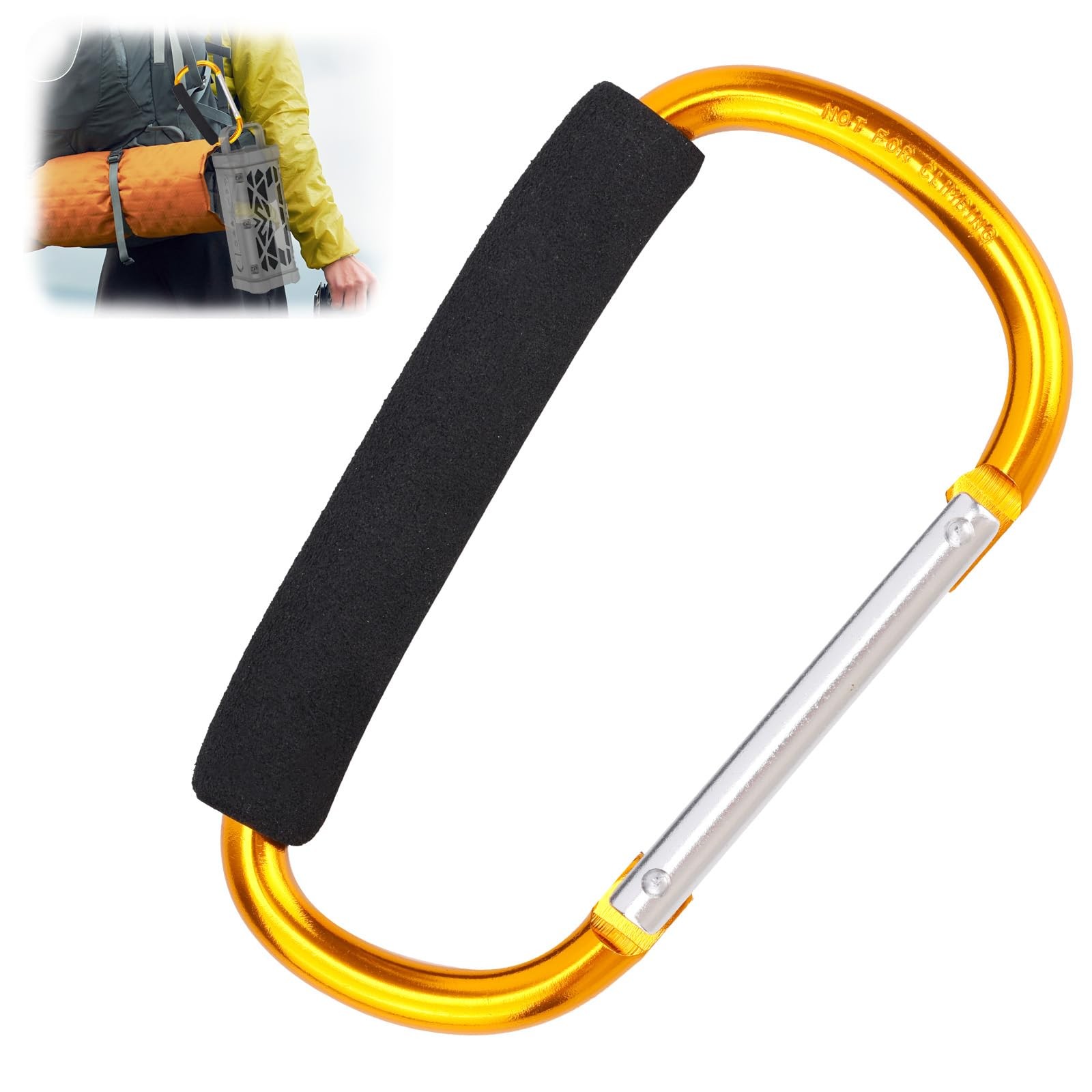 Carabiner Hook with Turtlebox, Aluminum Carabiner D Ring Outdoor Speaker Atta...