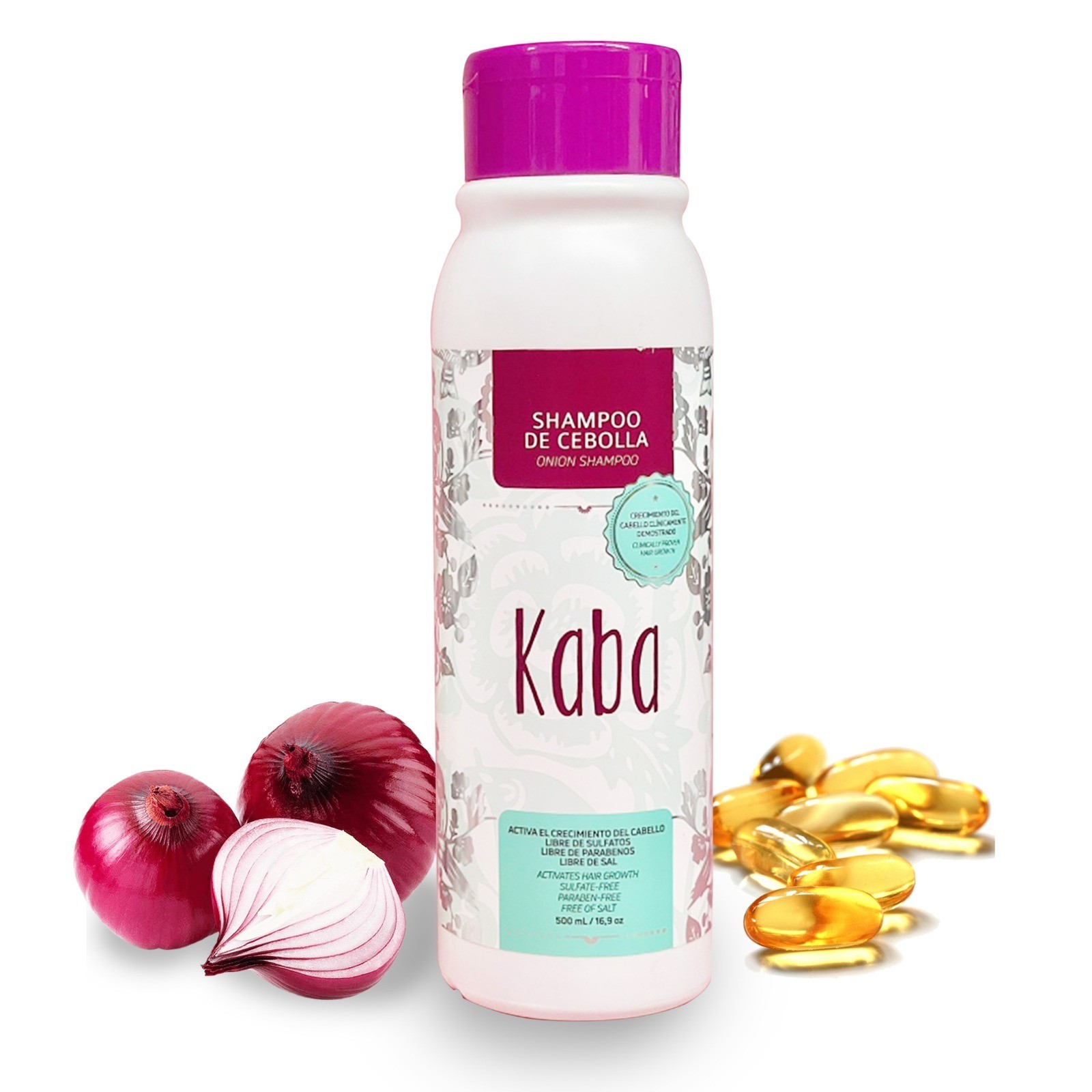 Kaba Shampoo de Cebolla Onion Shampoo for Hair Growth | Anti Hair Fall | 500ml