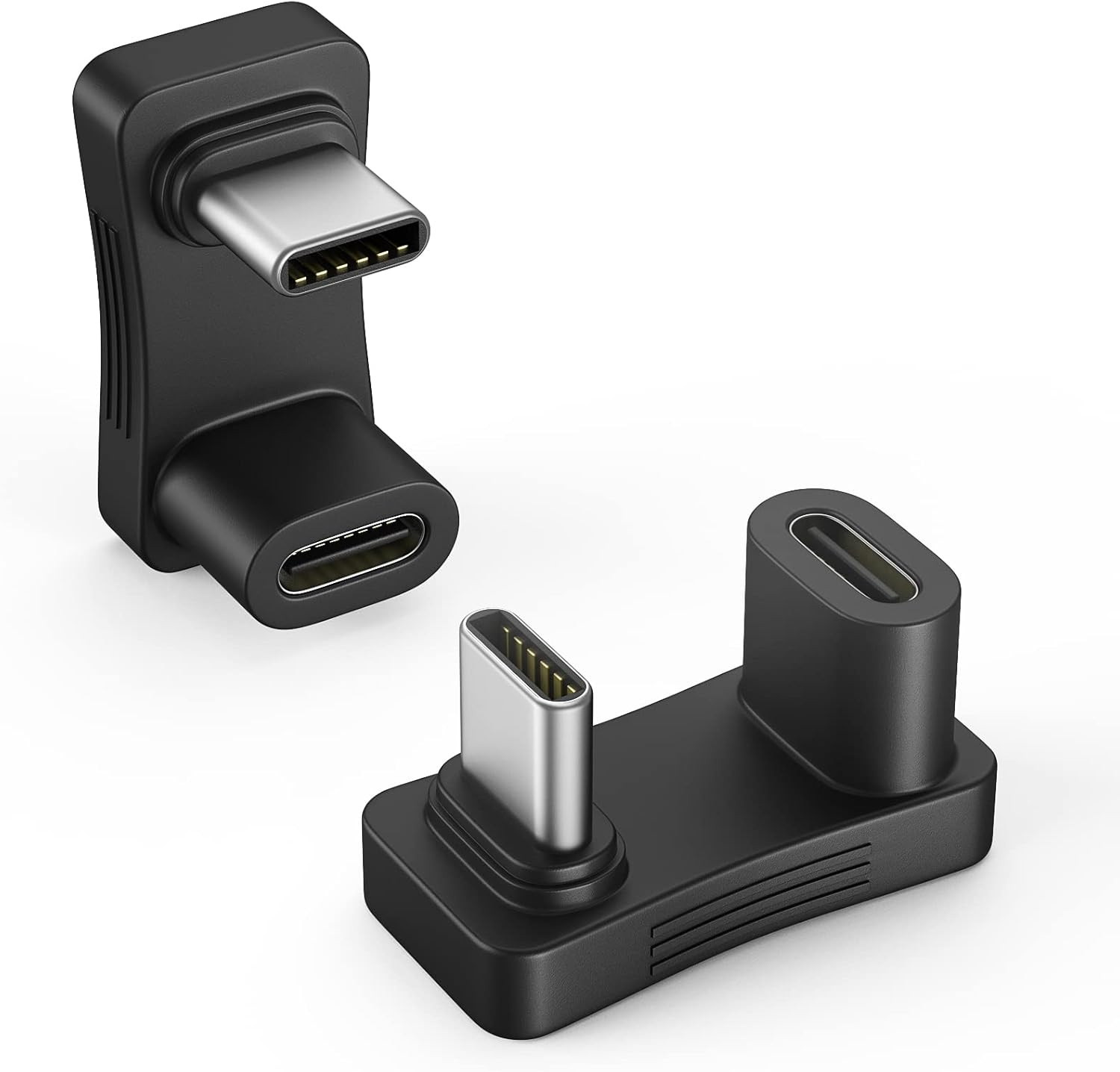Moko 180 Degree Angle USB C Adapter 2 Pack, U Shape USB-C Adapter Connector with