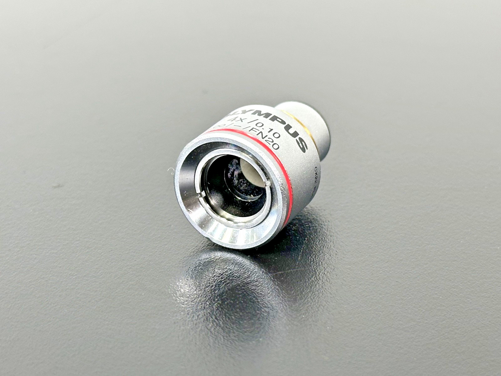 Olympus 4X 0.10 Plan Objective Microscope Lens Infinity FN20