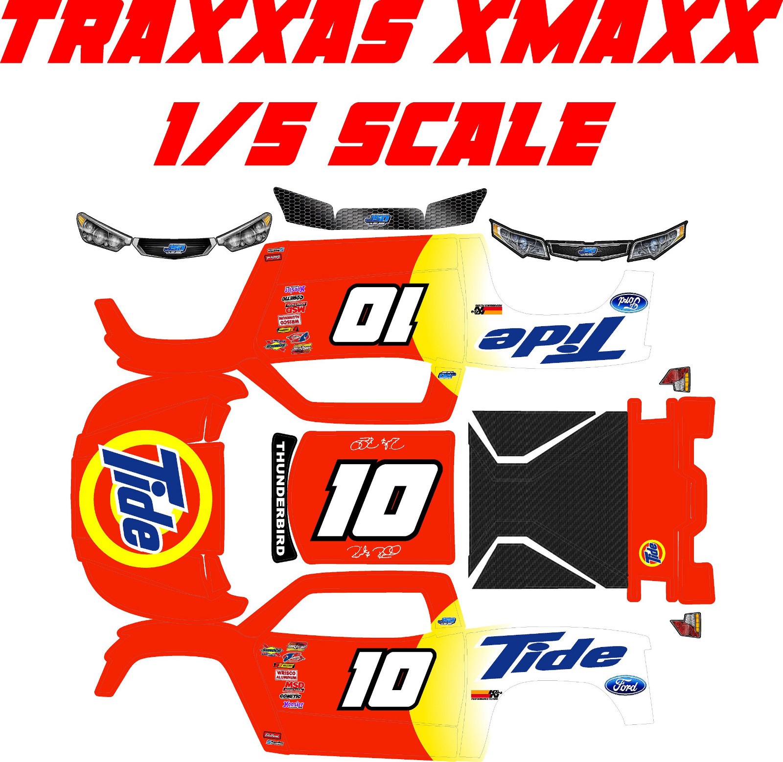 TRAXXAS XMAXX RICKY RUDD Theme WRAP PROLINE BASH ARMOR PRO3513-17