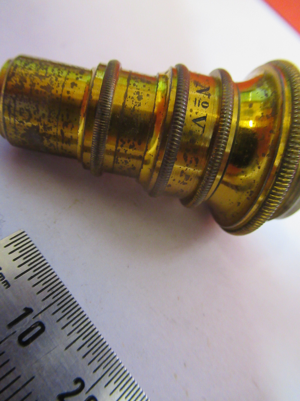 ANTIQUE SEIBERT GERMANY "V" OBJECTIVE MICROSCOPE PART AS PICTURED G4-A-96