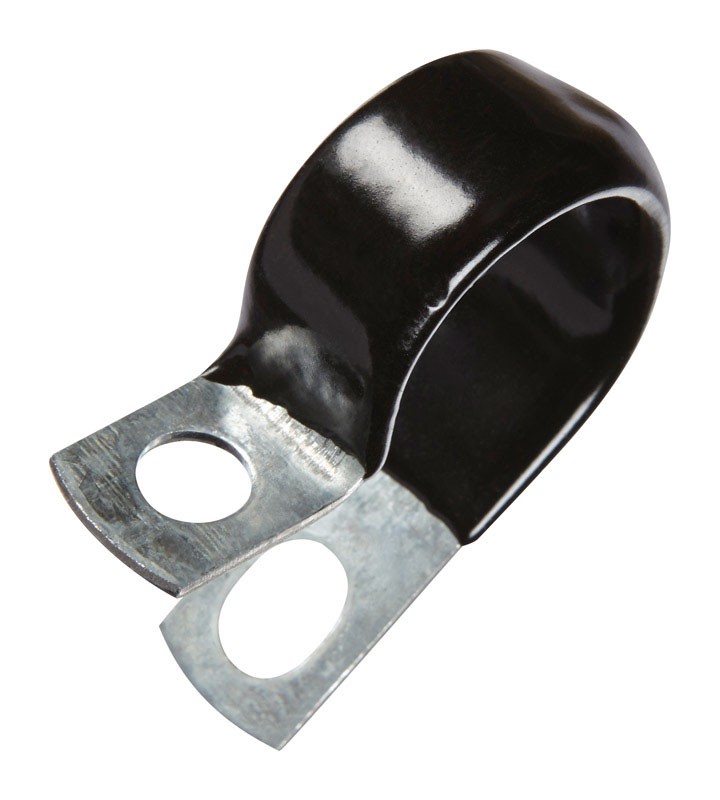 Jandorf 61539 Black Galvanized Steel Insulated Clamp 3/4 Dia. x 0.5 W in.