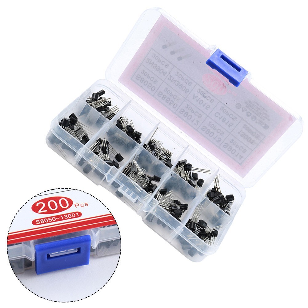 200PCS TO92 Transistors 10 Different Types 20PCS Each for Electronics DIY Work
