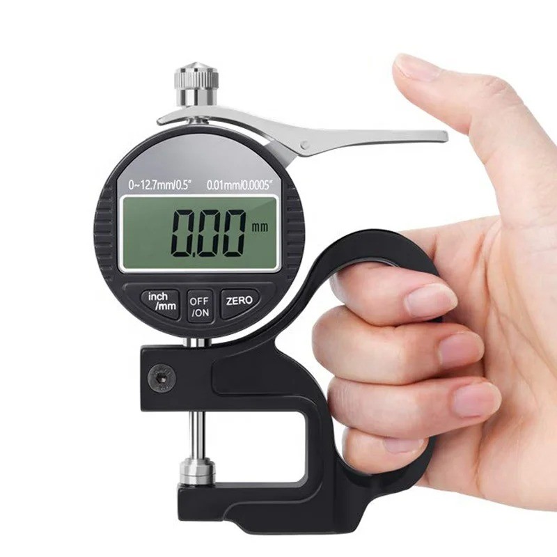 Digital Display 100/1000-Thousandths Thickness Gauge Thickness Meter 0-12.7mm