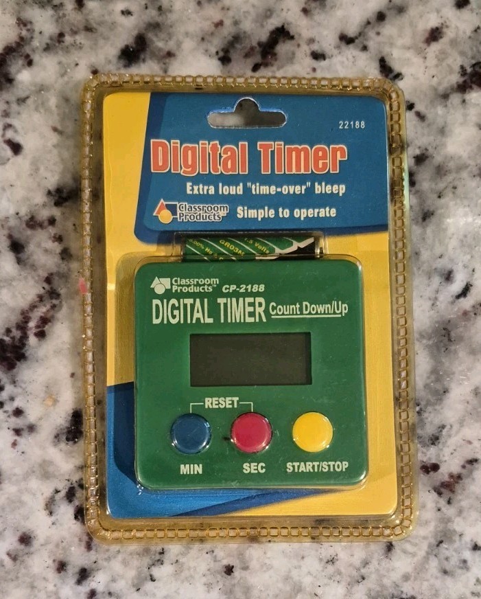 Vintage Digital Timer, Counts Up & Down, Seconds & Minutes Sealed