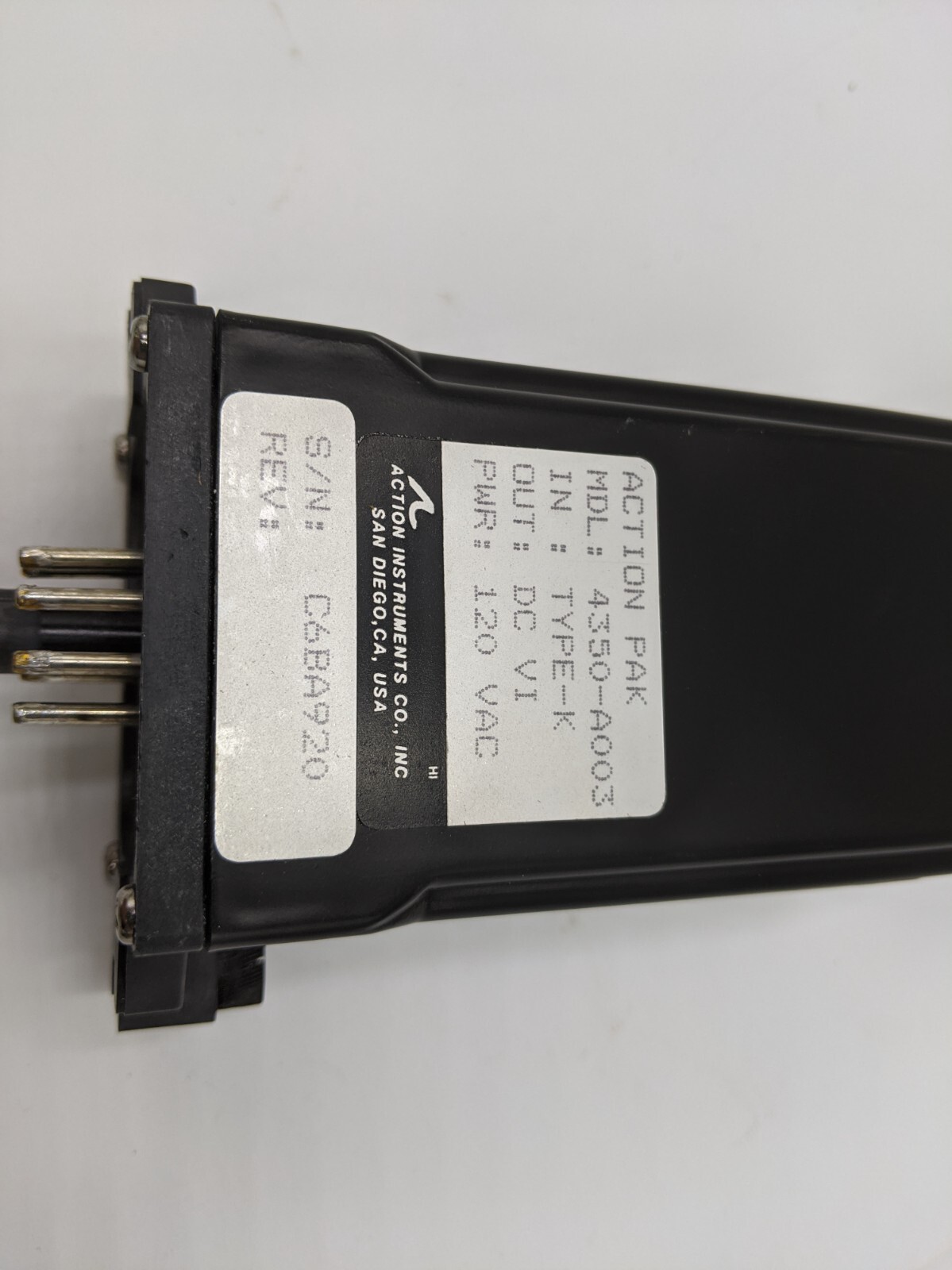Action Pak 4300-A003 Isolating Transmitter Programmable Type K 120V PST-4350