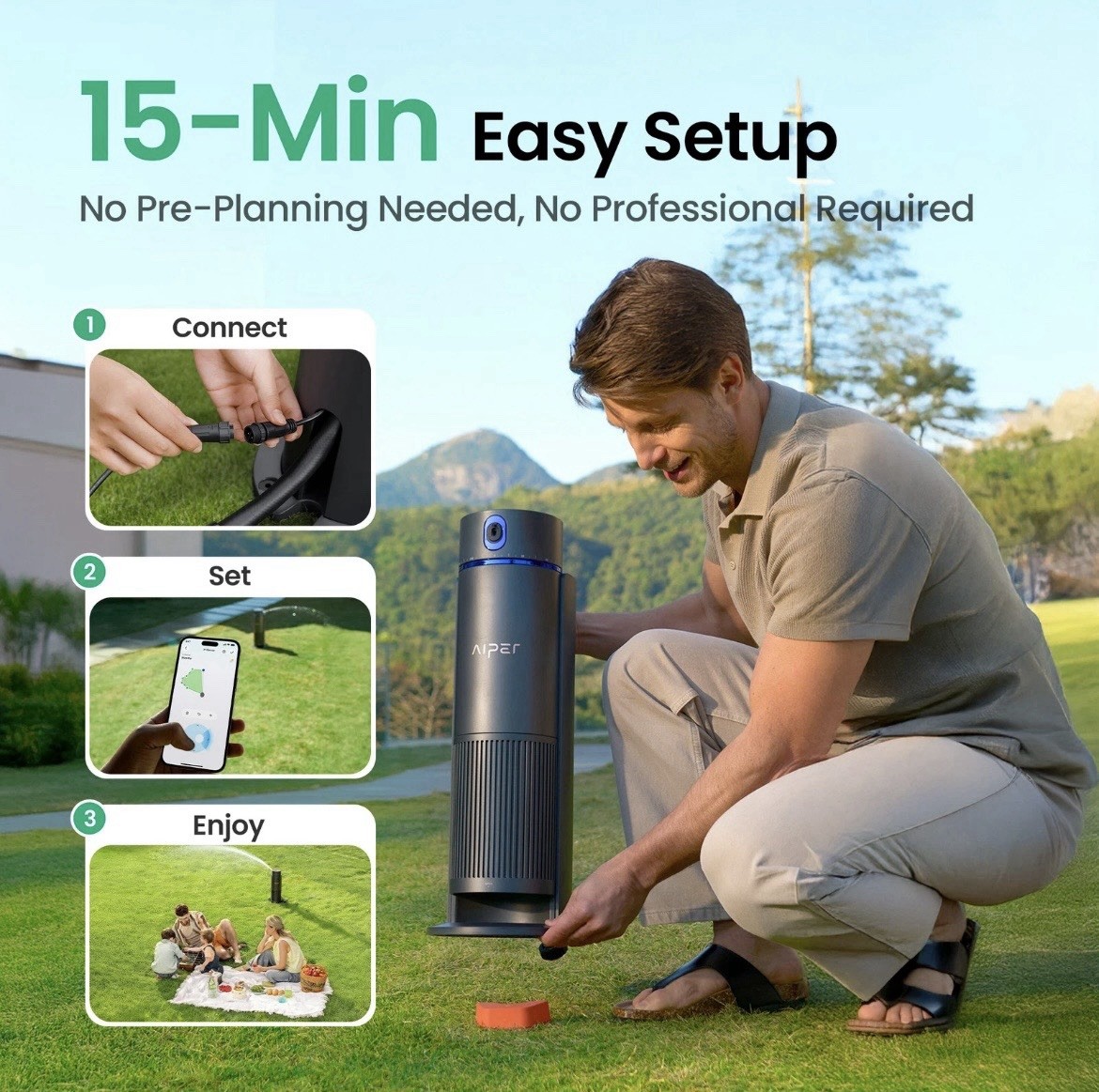 Aiper IrriSense N2 4-in-1 Smart Irrigation System