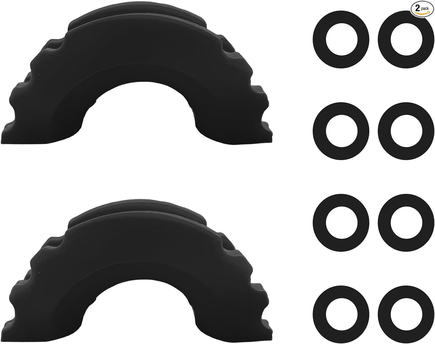 2PCS D Ring Shackle Isolators Washers Kit, D-Ring Isolators with  Color: Black