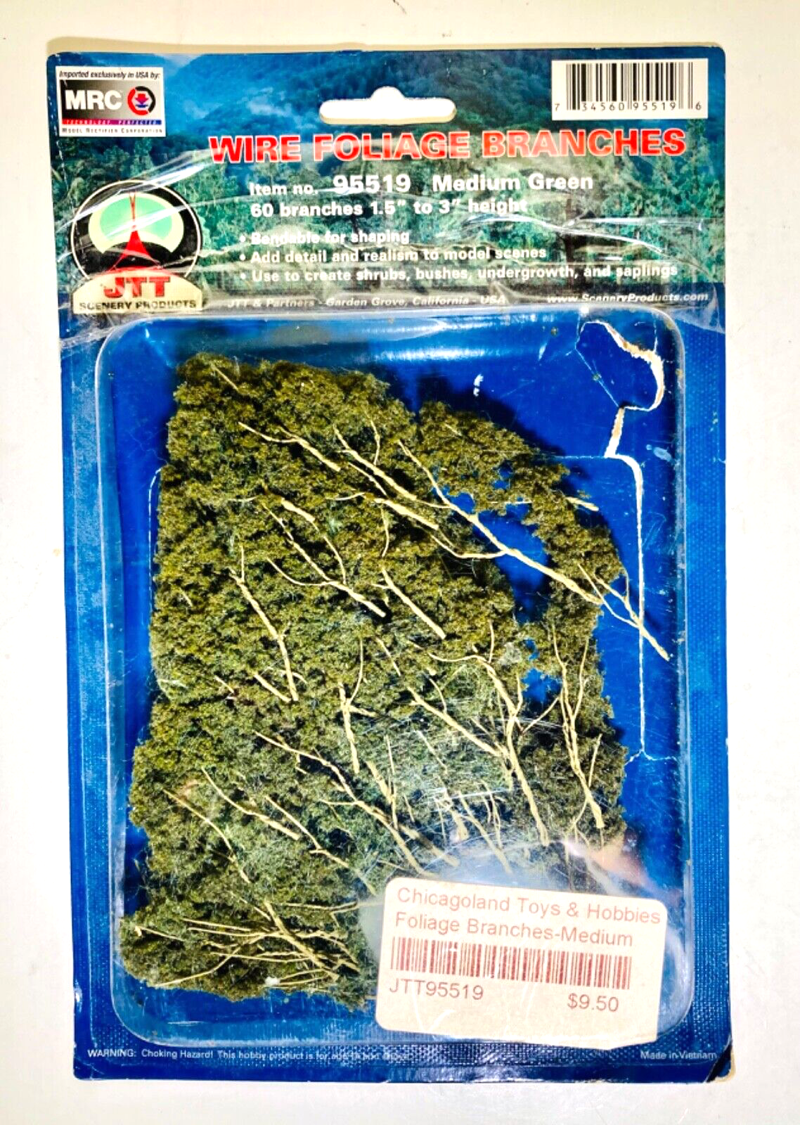 MRC Wire Foliage Branches 95519 Medium Green