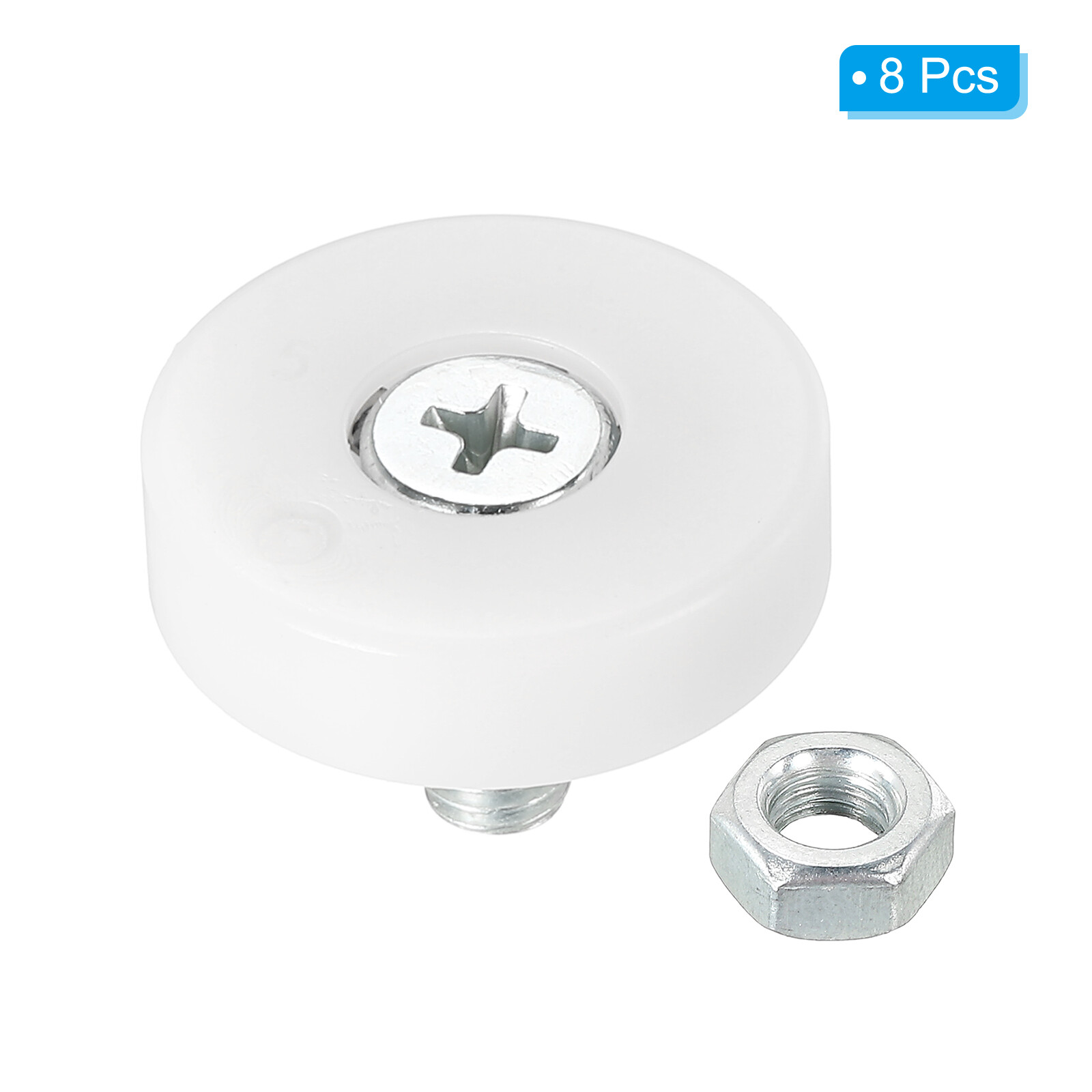 8pcs 25mm Drawer Rollers Plastic Drawer Pulley Replacement Wheels Bearing