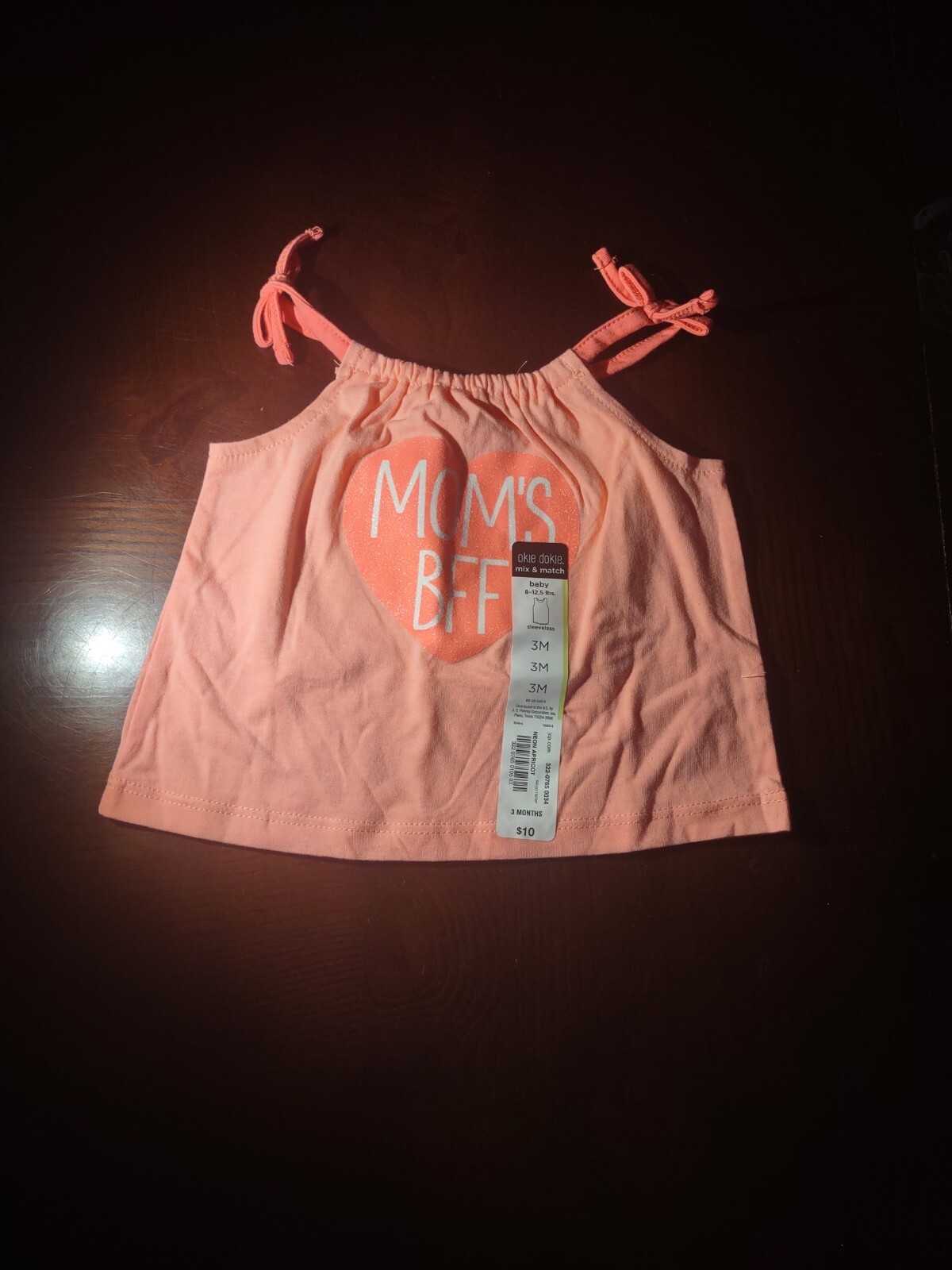 Okie Dokie Baby 3Month Girls " Mom's BFF" Shirt Tank