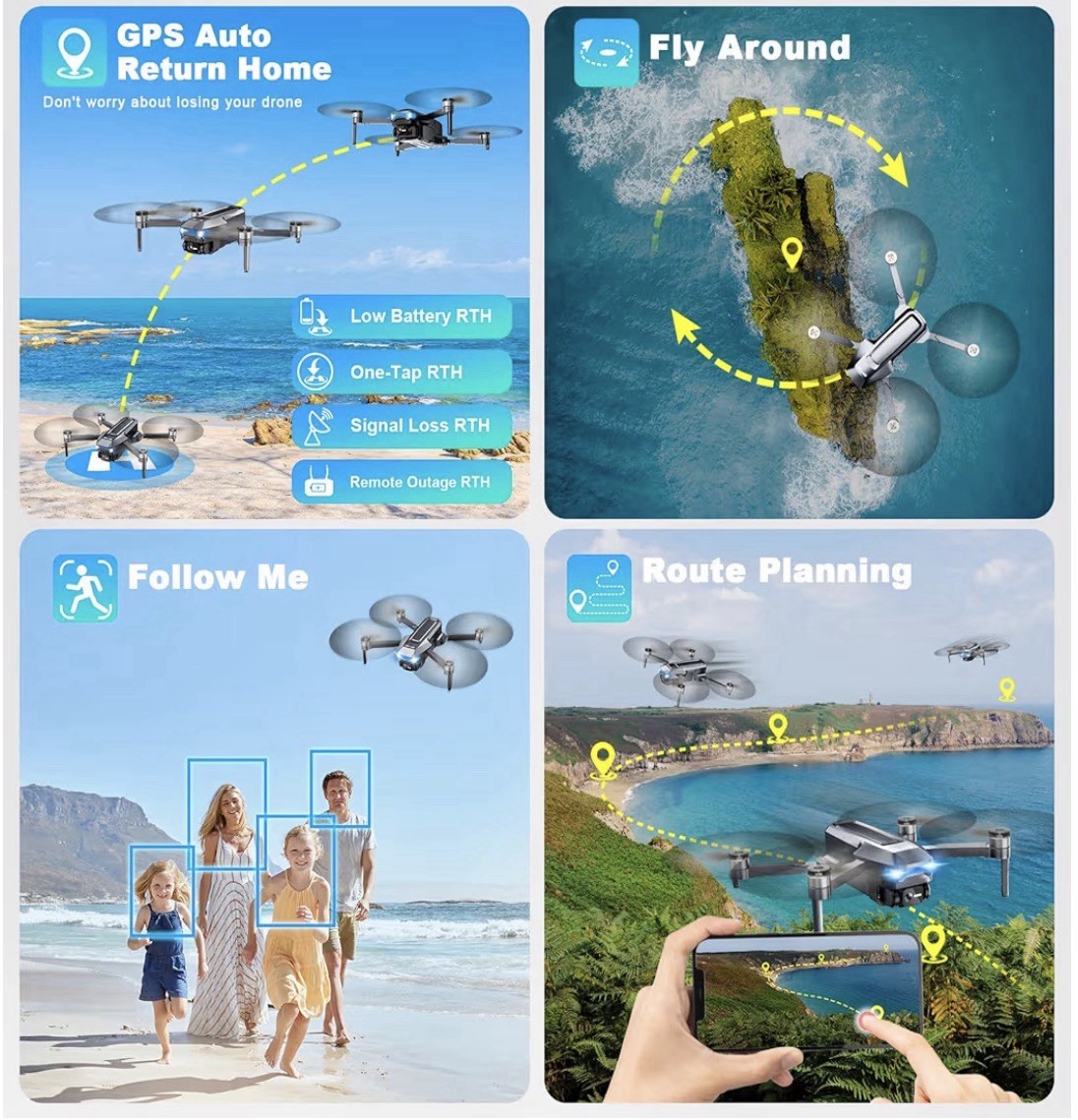 NEW HK22 Foldable GPS Drone with 4K Camera Brushless Motor