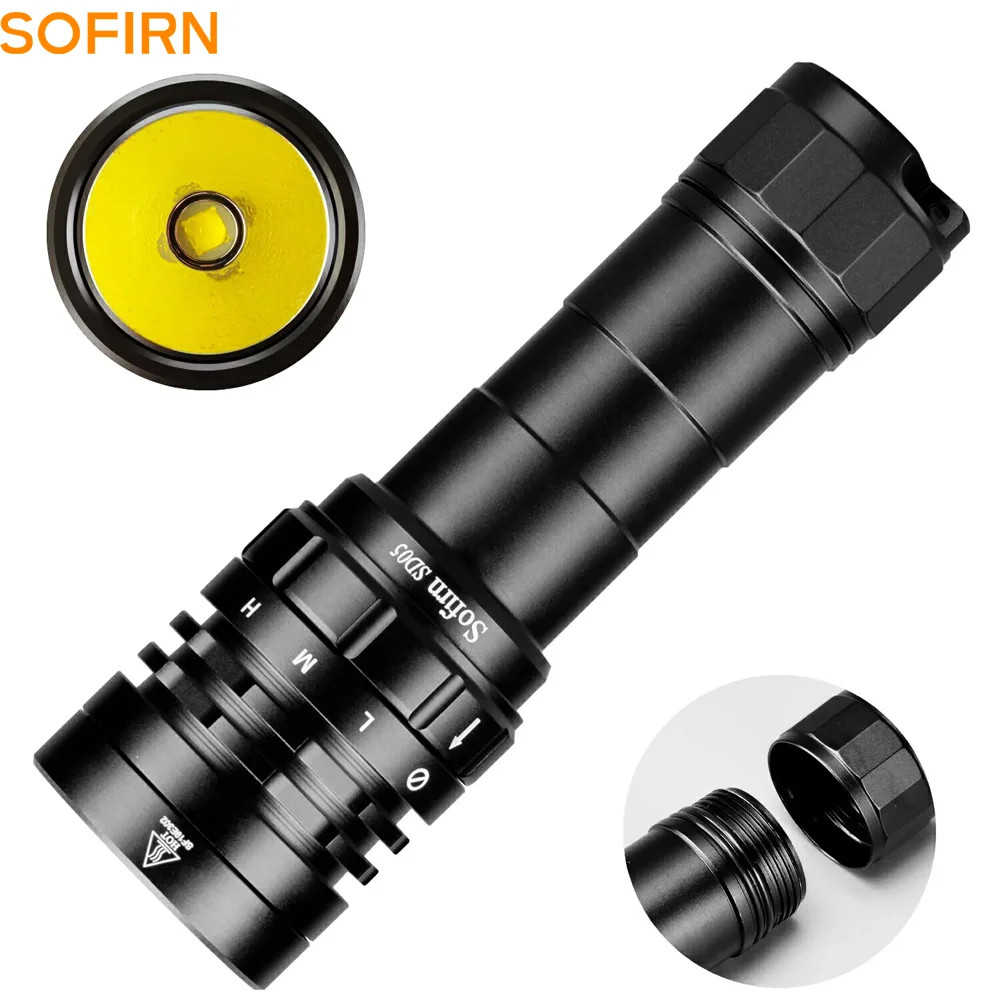 Sofirn SD05 Scuba Diving Flashlight XHP50.2 3000lm Magnetic Switch 21700