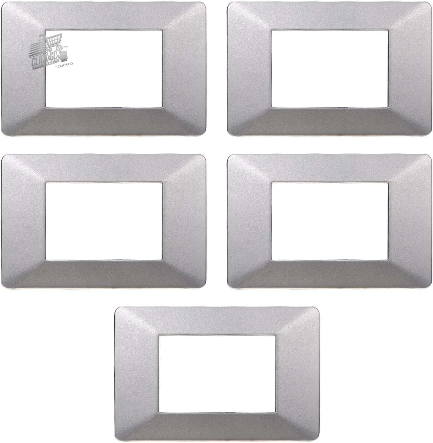 10 Plates 3 Modules Compatible Vimar Plana Polished Chrome Stand Switches M