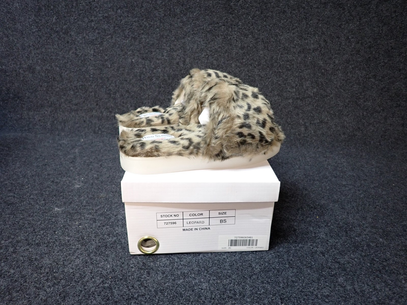 NEW Halo Slippers Light Up Leopard Slippers Womens Size BS Small (SS3)