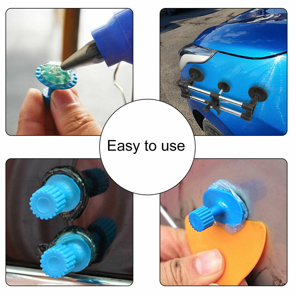 14pc Car Paintless Dent Puller Tabs Bridge Lifter Body Repair Hail Removal Tools