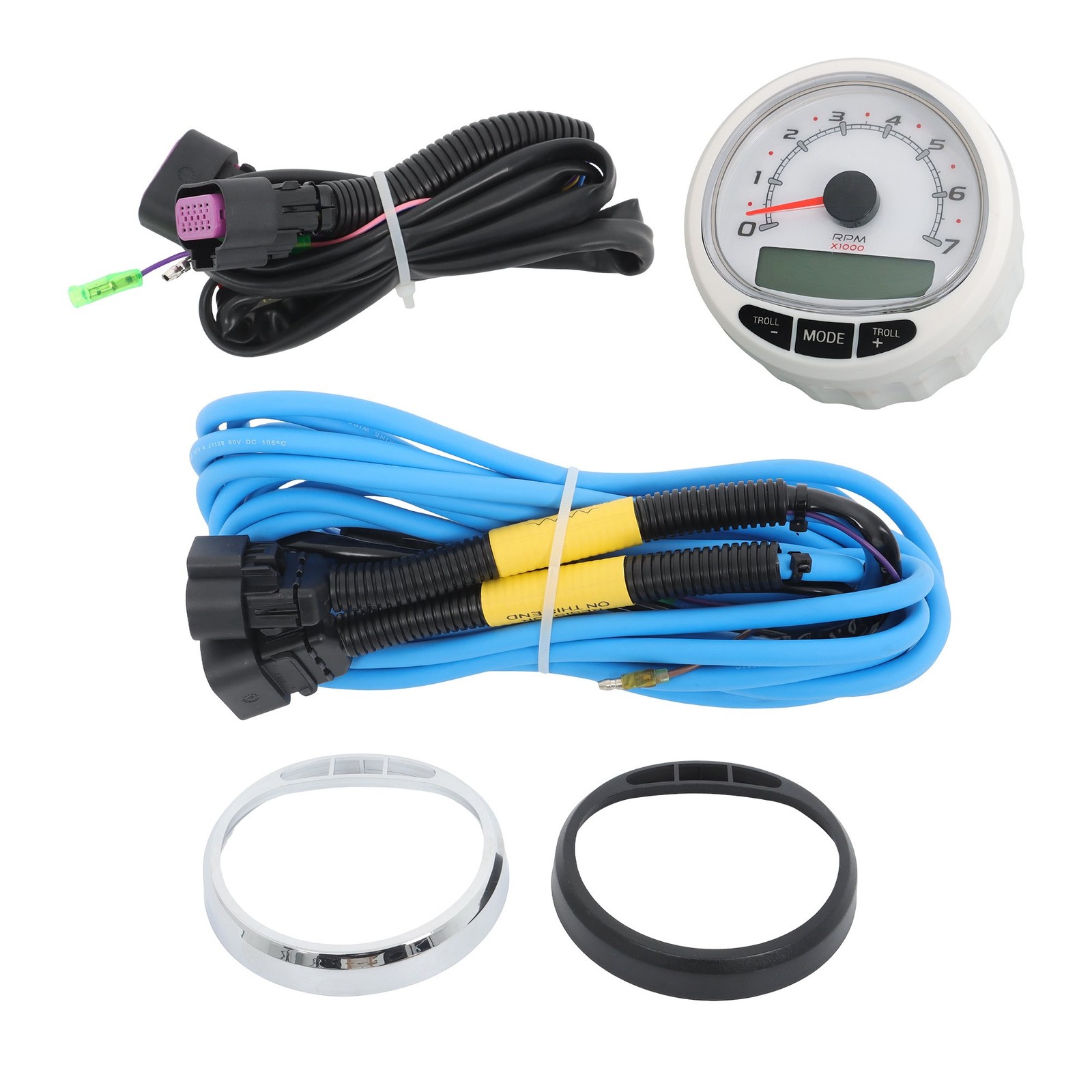 79-8M0135634 For Mercury Marine Smart Craft SC1000 Tachometer Kit White 7000 RPM