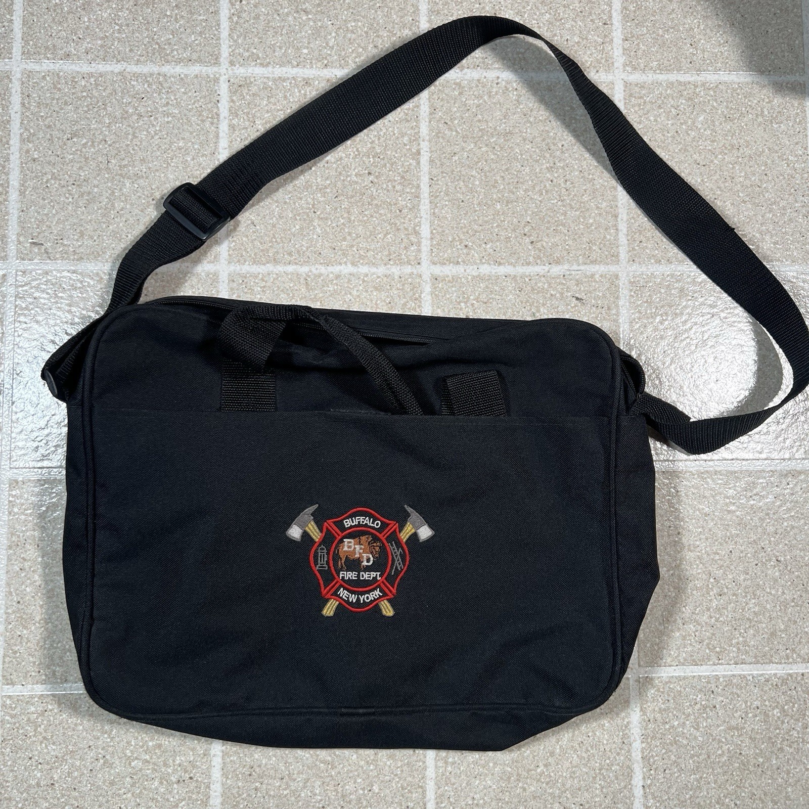 vintage buffalo new york fire department Messenger Bag