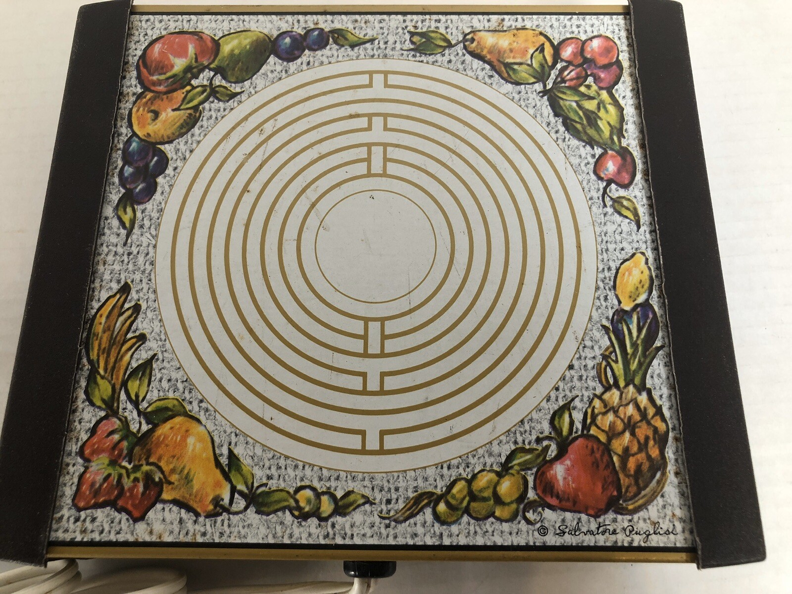 Vintage WARM-O-TRAY Single Hot Plate 8" by 7" Salvatore Puglisi Super Unique