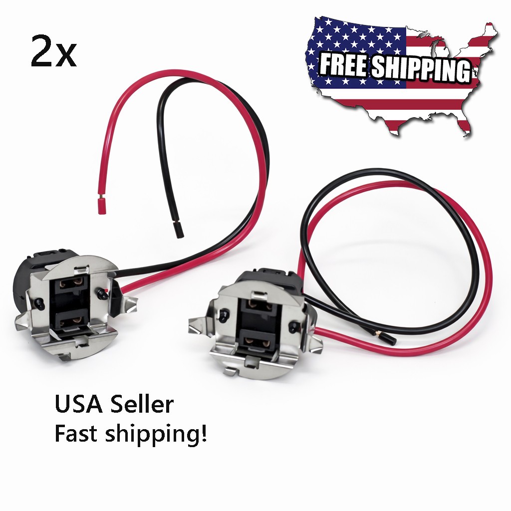 Headlight Wire Harness w/ clips Fits W211 Mercedes E350 E55 Sedan H7 Halogen 2pc