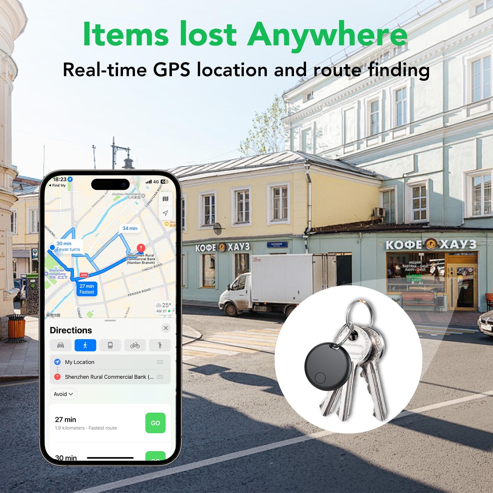 Air Tracker Tags-4 Pack: Smart Bluetooth Tracker, Item 4 coal blackening