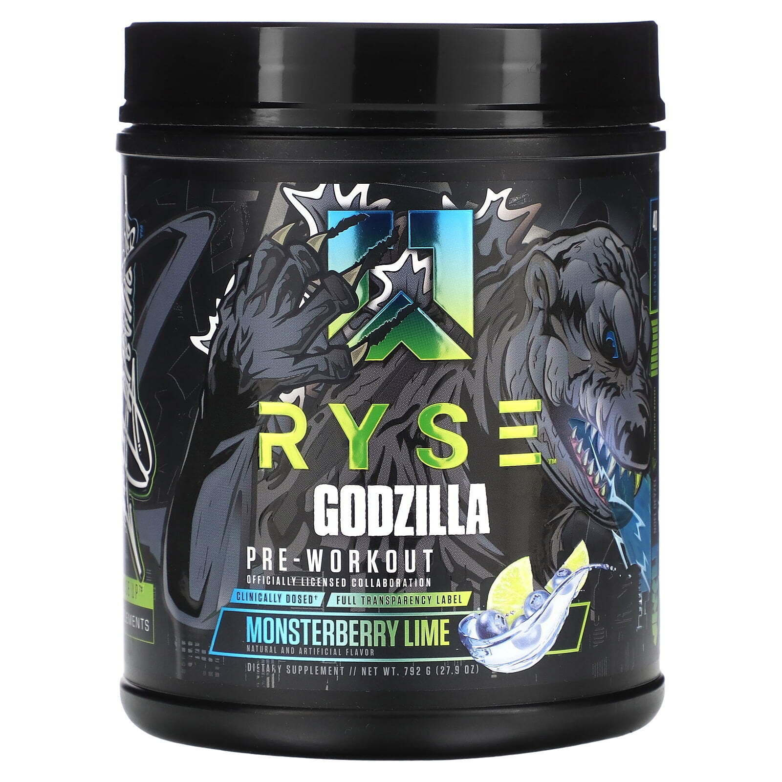 RYSE Godzilla Pre Workout Monsterberry Lime Exp: 02/2025 NO REFUNDS