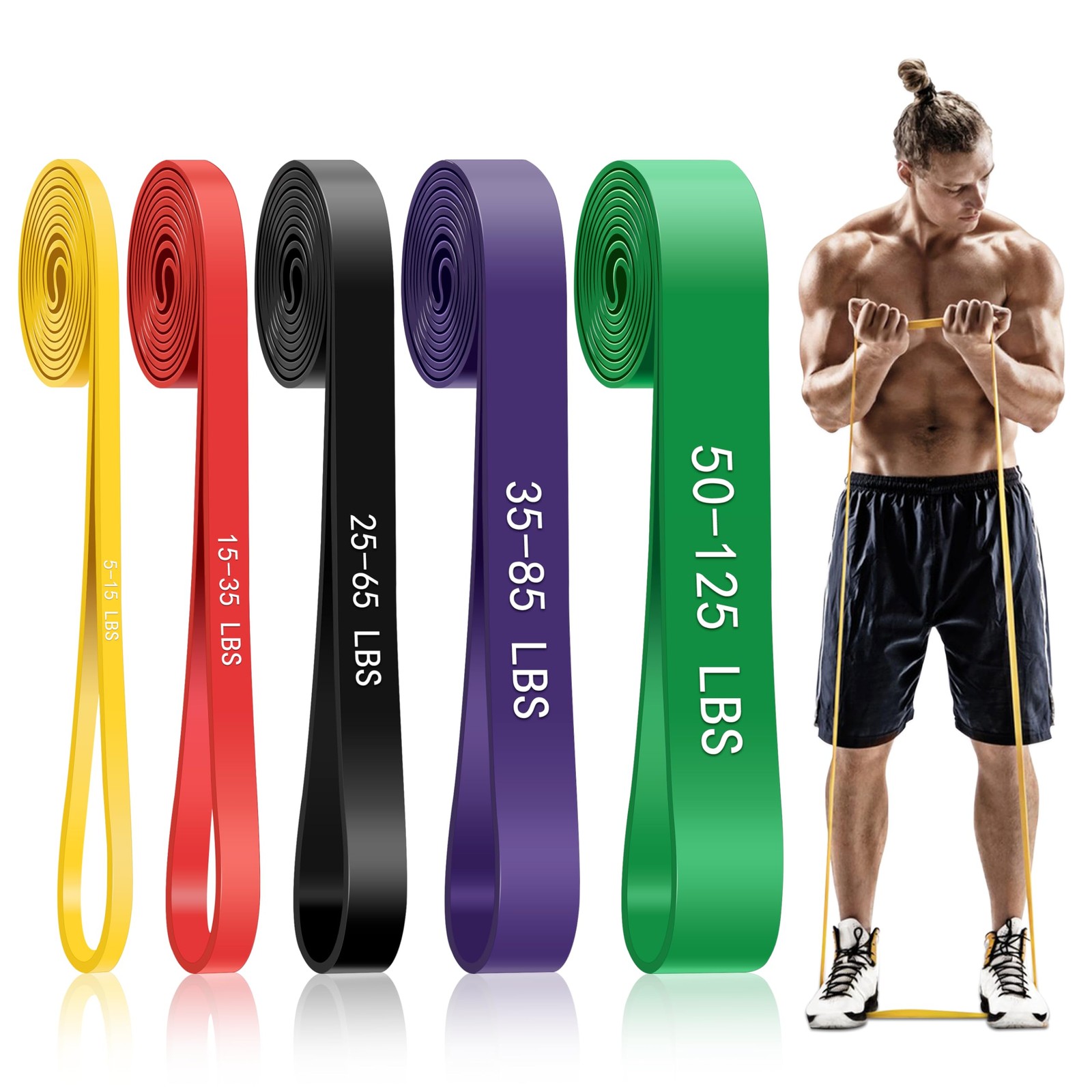 Pull Up Assistance Bands, 5-level Resistance Bands For Working Out, Pull Up