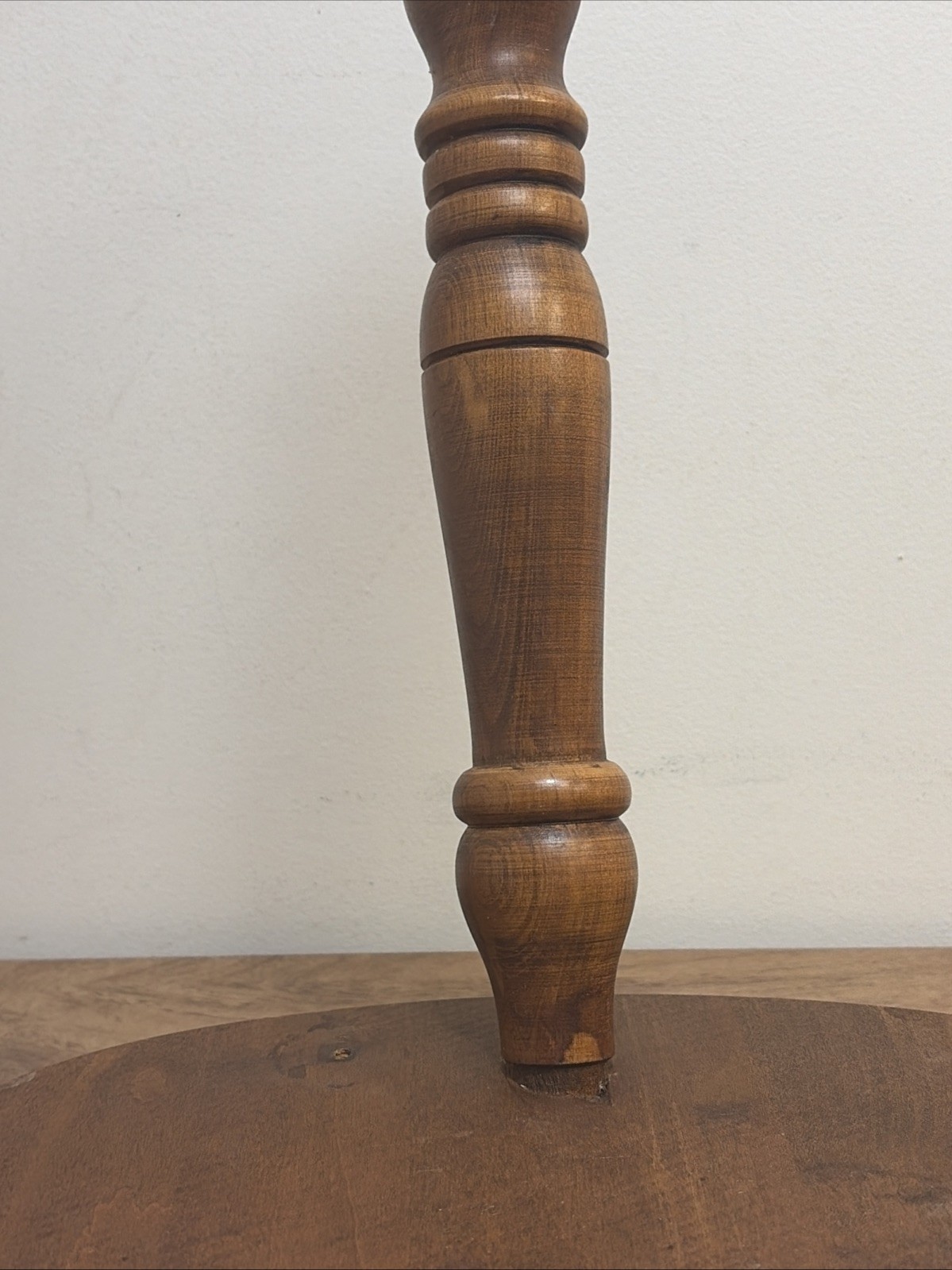Vintage 3 Leg Maple Milking Stool #R82A Solid Wood Butt Or Saddle Seat Stool