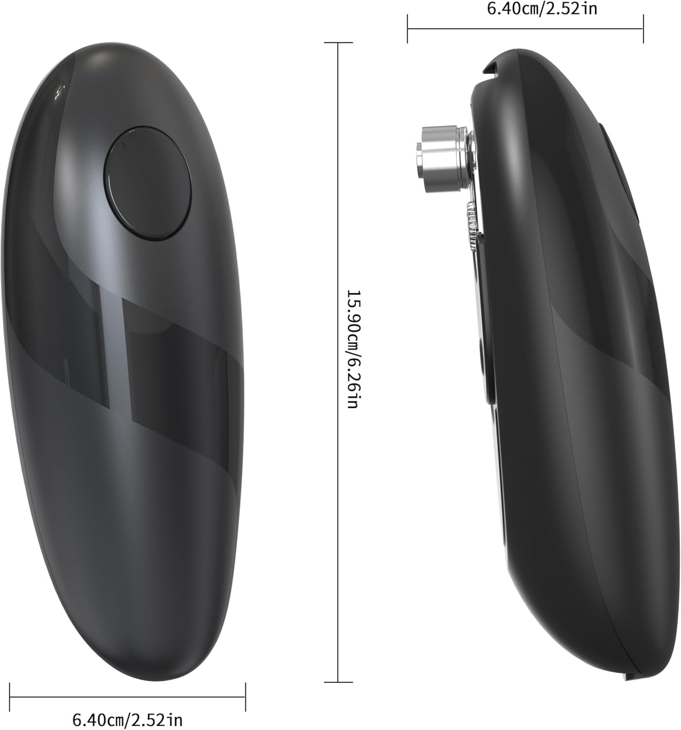 Automatic Can Opener for All Sizes Smooth Edge Magnetic Standard, Black
